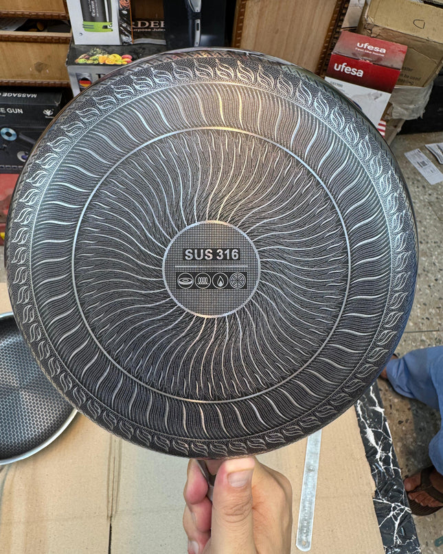 honeycomb lesser flate fry pan