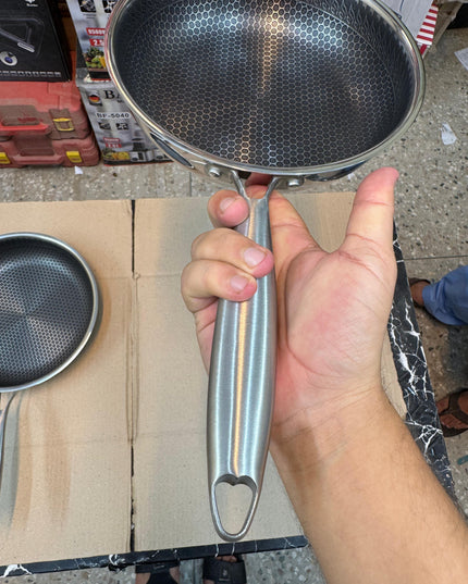 honeycomb lesser flate fry pan