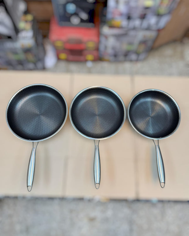 honeycomb lesser flate fry pan