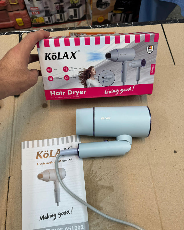 Kolax professional foldable hair dryer 2100w