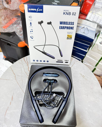 KAMAL KNB 02 Wireless Sports Neckband EARPHONE Extra Battery Compatible with Android/iOS