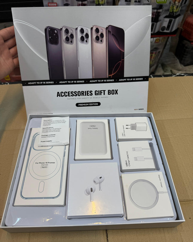 Ultimate 6-in-1 iPhone 16 Series Gift Box – MagSafe Power Bank, AirPods Pro 2 & More