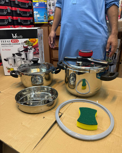 Tefal 3 in 1 pressure cooker set 7+5 L