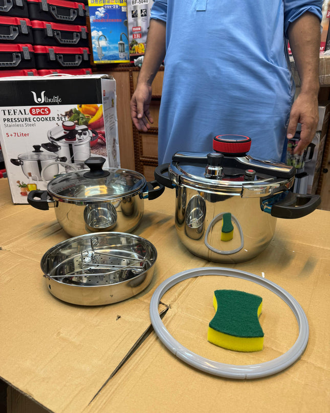 Tefal 3 in 1 pressure cooker set 7+5 L