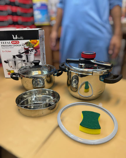 Tefal 3 in 1 pressure cooker set 7+5 L