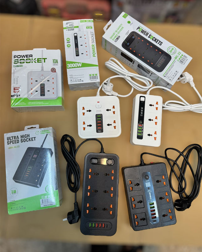 Good Quality Fireproof Extension Socket  Board with USB Ports