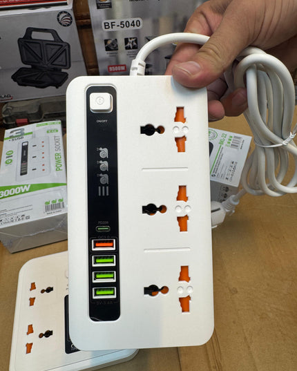 Good Quality Fireproof Extension Socket  Board with USB Ports