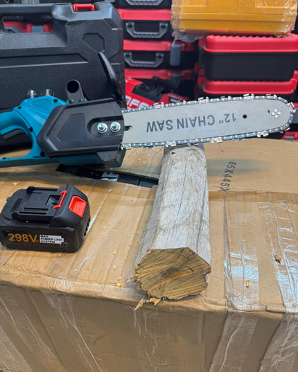 Amazon lot Rechargeable 298v 12inch chainsaw with double battery