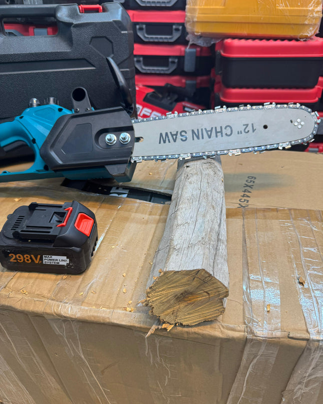 Amazon lot Rechargeable 298v 12inch chainsaw with double battery