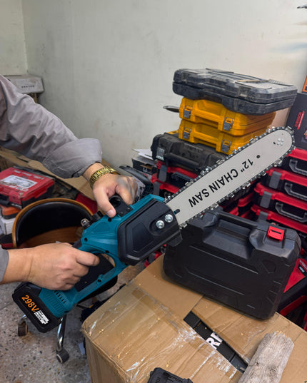 Amazon lot Rechargeable 298v 12inch chainsaw with double battery