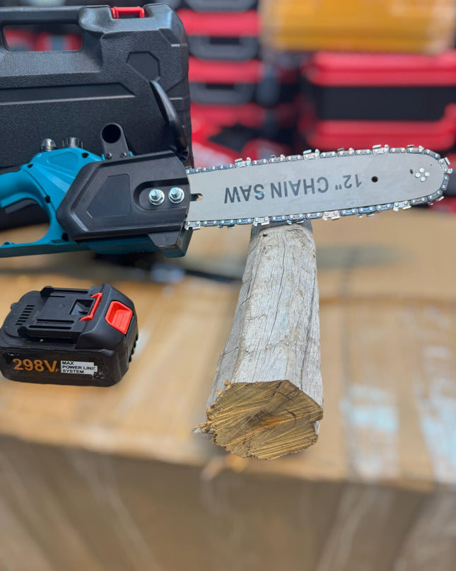 Amazon lot Rechargeable 298v 12inch chainsaw with double battery