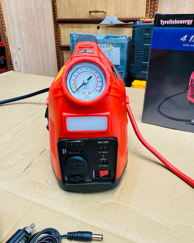Brazilian 4 in 1 jump starter & tire inflator with power bank