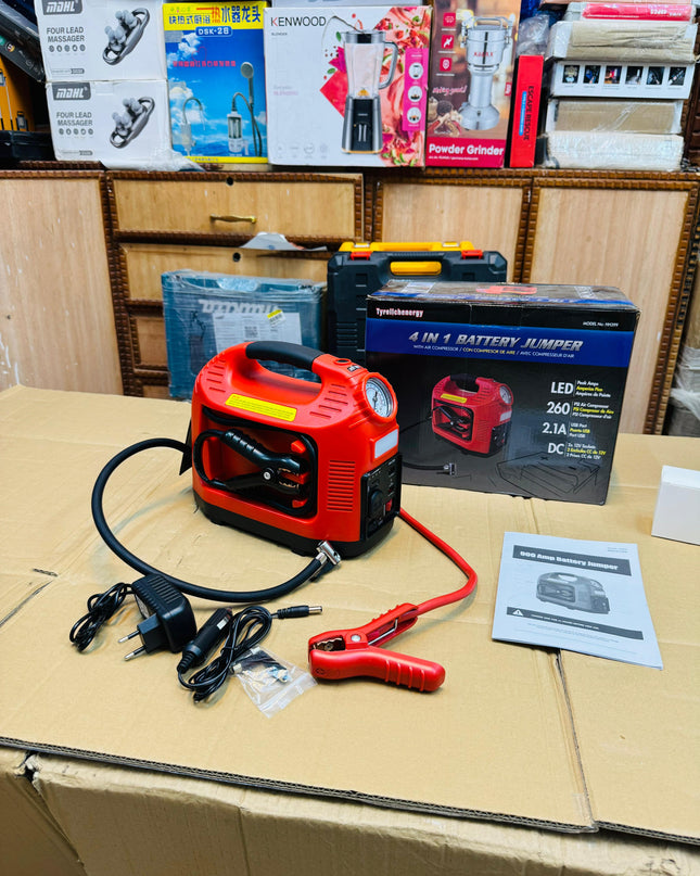 Brazilian 4 in 1 jump starter & tire inflator with power bank