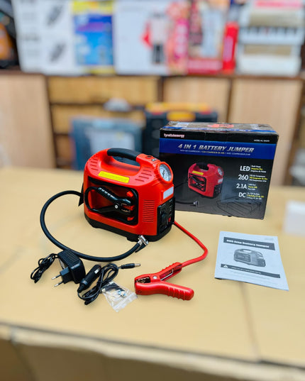 Brazilian 4 in 1 jump starter & tire inflator with power bank