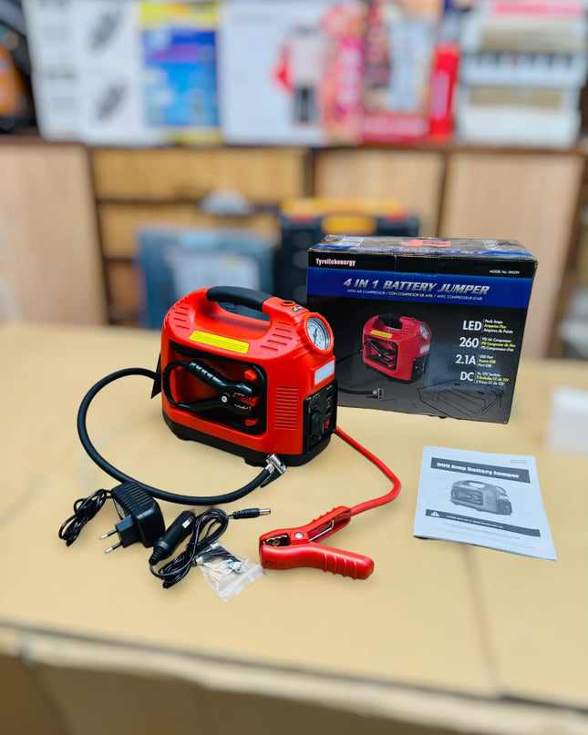 Brazilian 4 in 1 jump starter & tire inflator with power bank