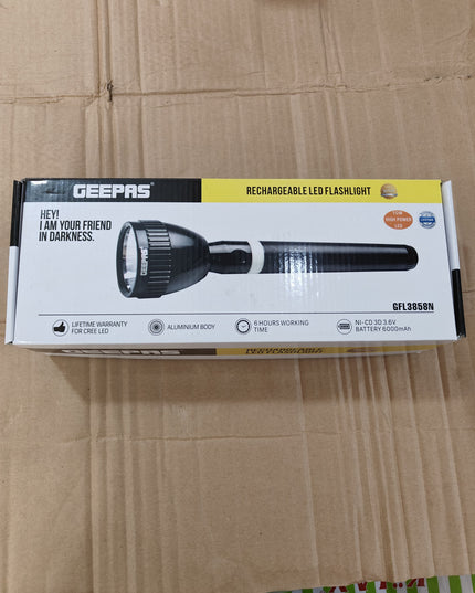 Geepas 3858 Flashlight torch Original Product + 2-Year Local Warranty