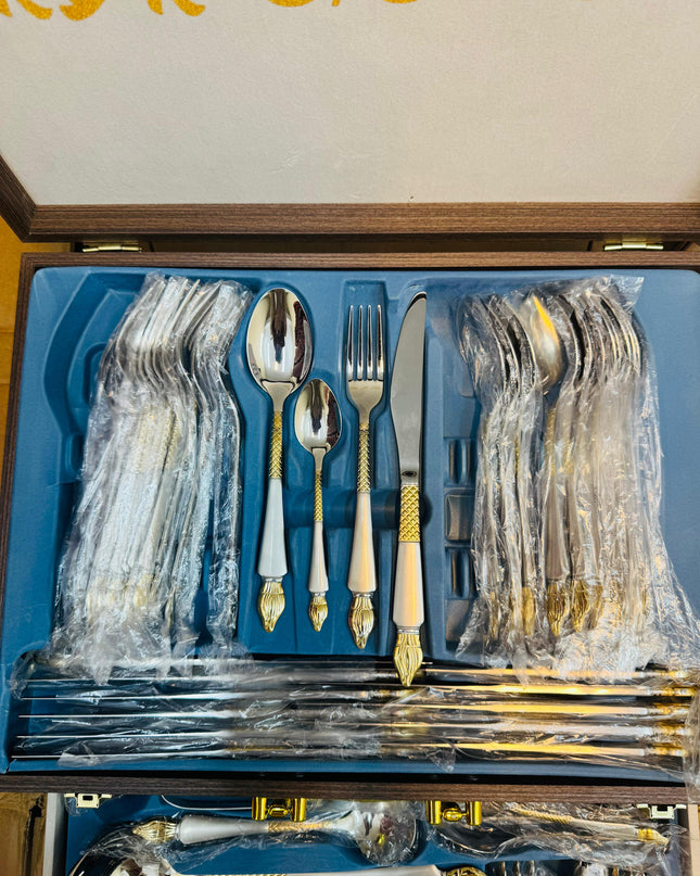 KDK 72pcs Luxury Stainless Steel Cutlery Set with Gift Box