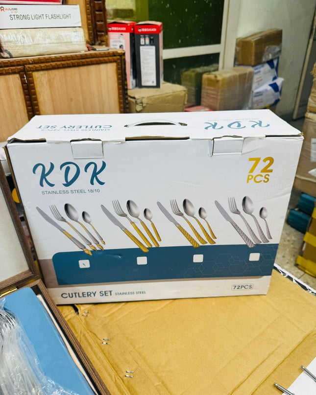 KDK 72pcs Luxury Stainless Steel Cutlery Set with Gift Box