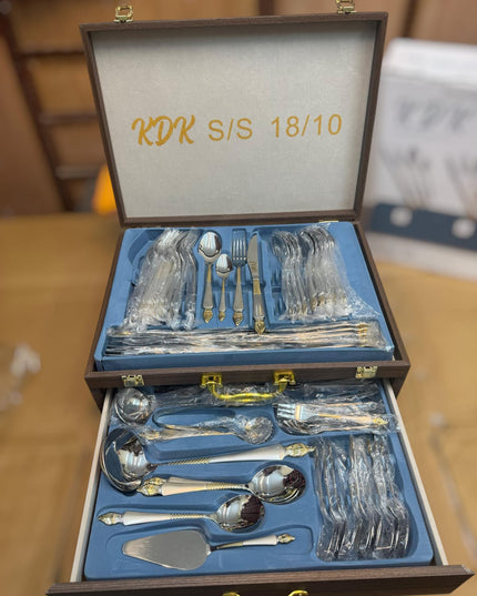 KDK 72pcs Luxury Stainless Steel Cutlery Set with Gift Box