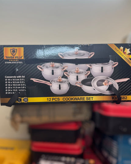 kaisa villa 12PCS stainless steel cookware set ( switzerland )
