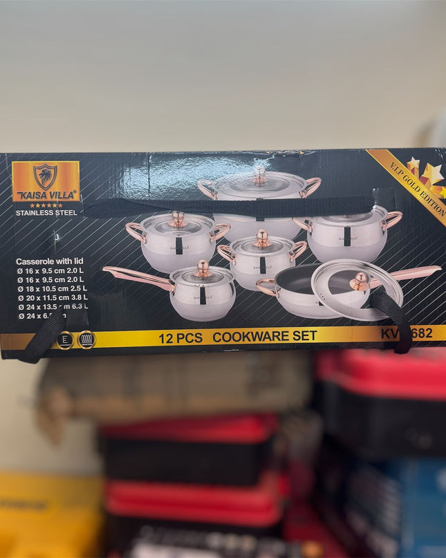 kaisa villa 12PCS stainless steel cookware set ( switzerland )