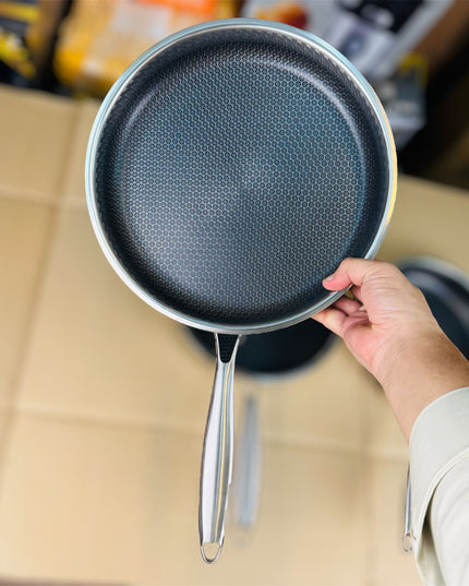 honeycomb lesser flat fry pan