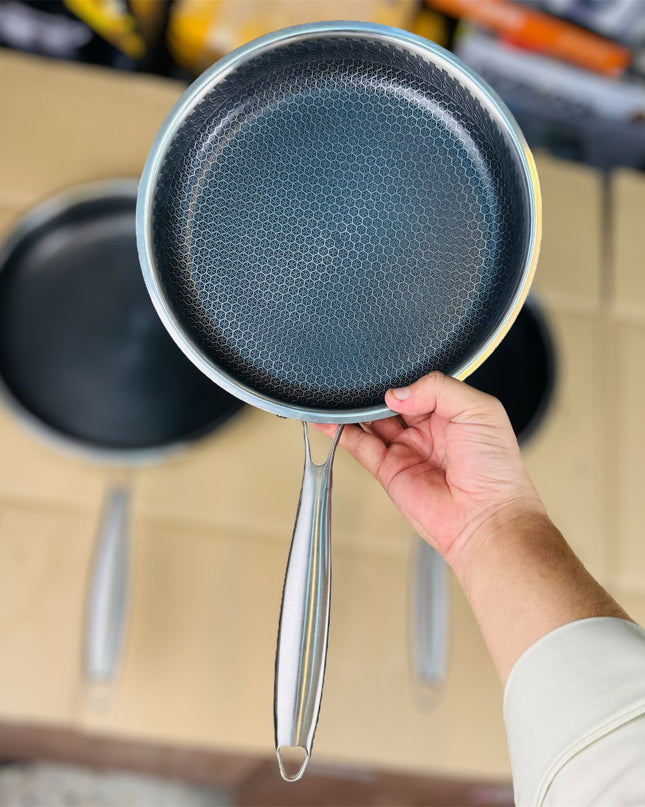 honeycomb lesser flat fry pan
