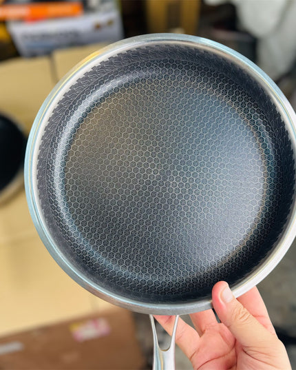 honeycomb lesser flat fry pan