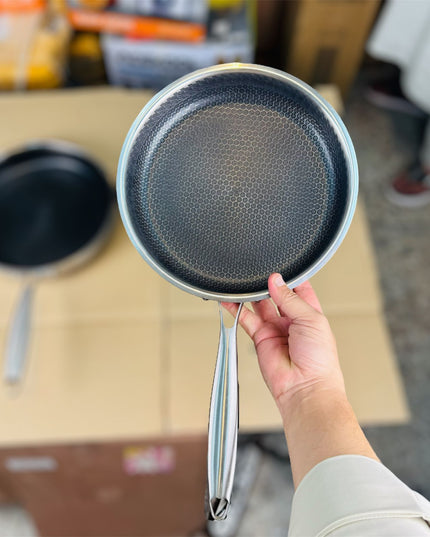 honeycomb lesser flat fry pan