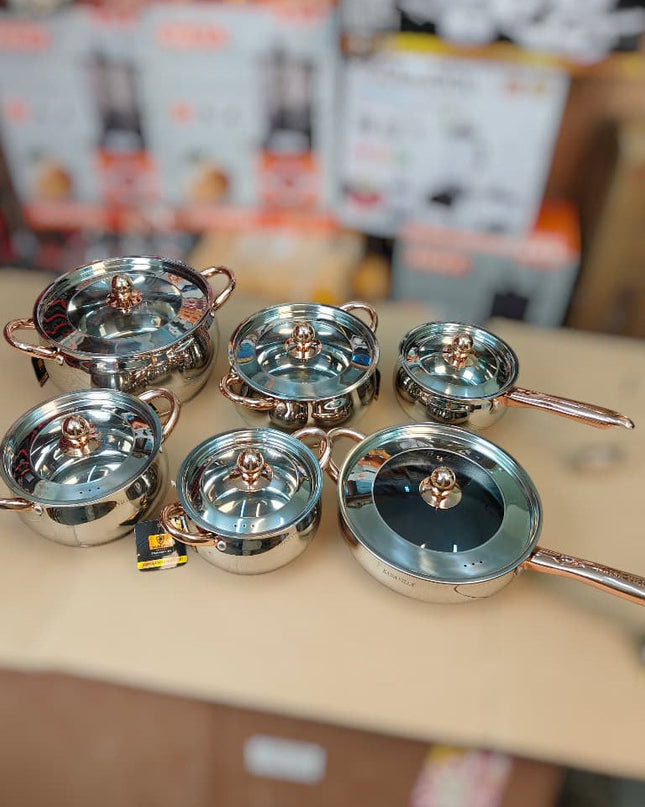 kaisa villa 12PCS stainless steel cookware set ( switzerland )