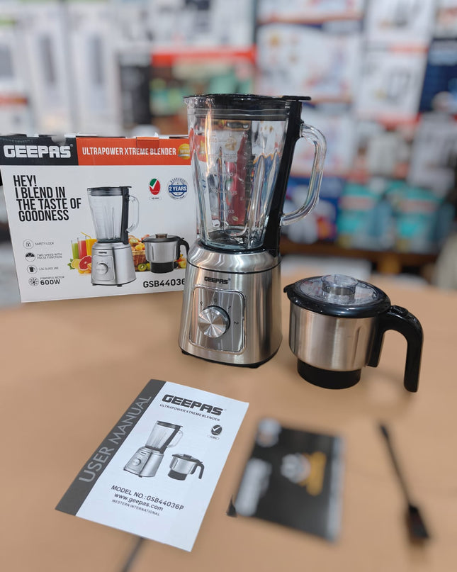 Geepas 2 in 1 ultrapower Xtreme blender set GSB 44036