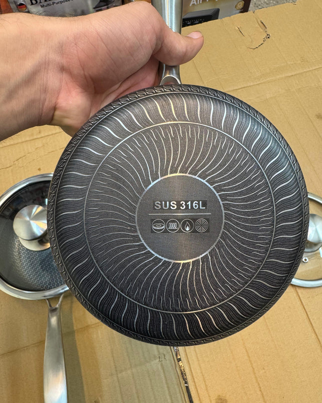 Honeycomb lesser coating sauce pan