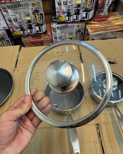 Honeycomb lesser coating sauce pan