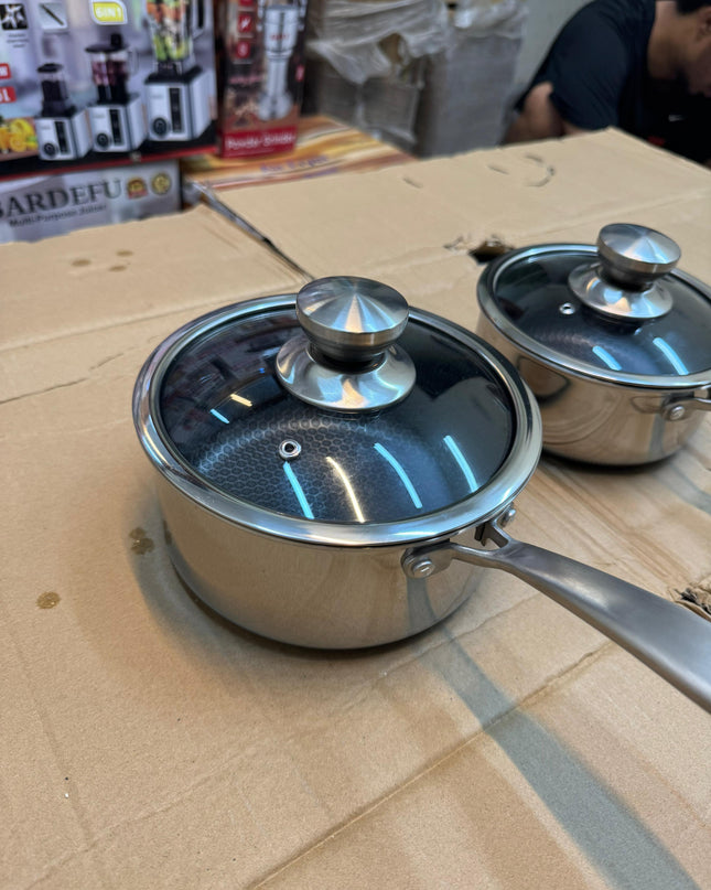 Honeycomb lesser coating sauce pan