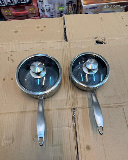 Honeycomb lesser coating sauce pan