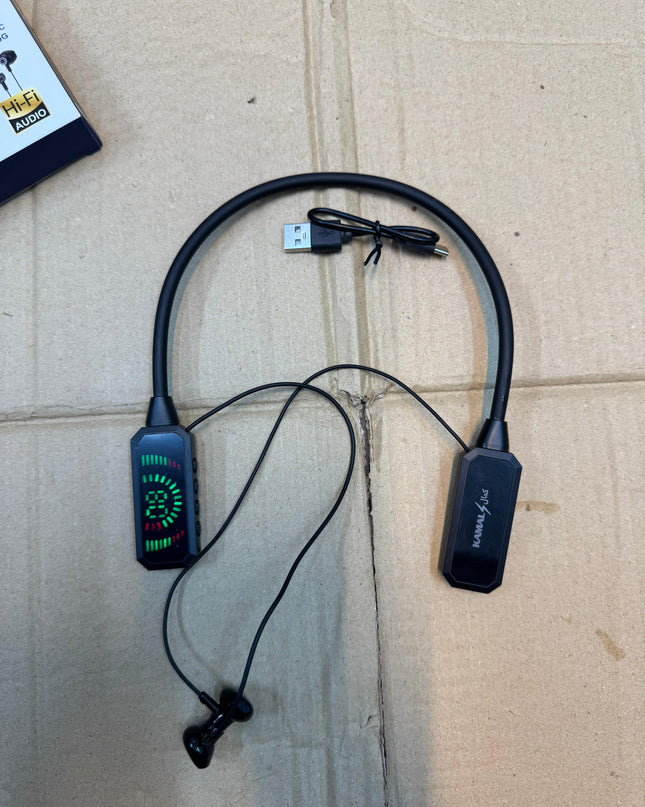 Wireless Sports Neckband Changer Compatible with Android/iOS (Black)