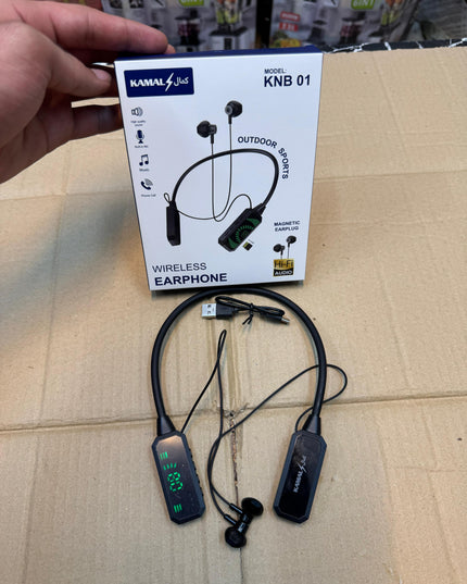 Wireless Sports Neckband Changer Compatible with Android/iOS (Black)