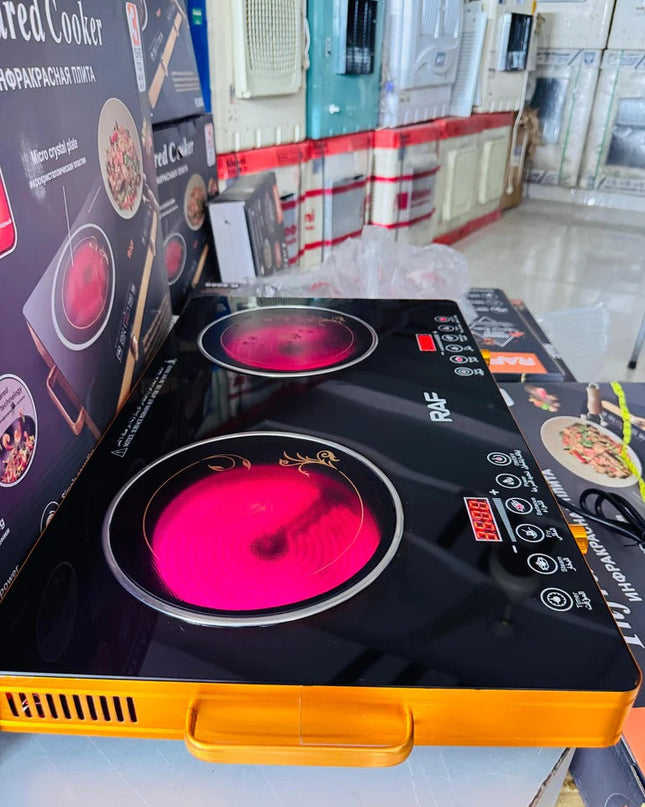 RAF Electric & solar Infrared Cooker R.8808 Double Burner 7000 Watts