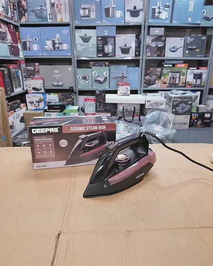 Geepas Ceramic Steam Iron || Original Product + 2-Year Local Warranty