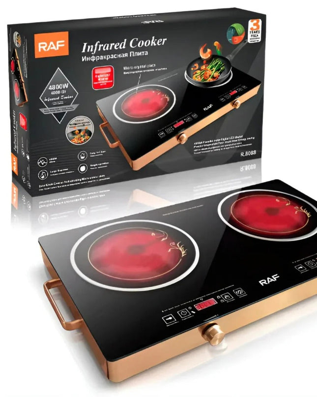 RAF Electric & solar Infrared Cooker R.8808 Double Burner 7000 Watts