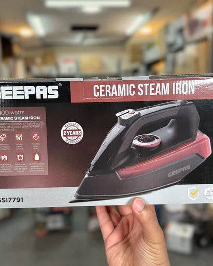 Geepas Ceramic Steam Iron || Original Product + 2-Year Local Warranty
