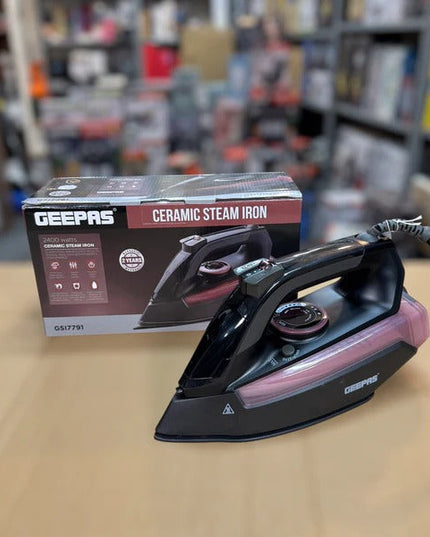 Geepas Ceramic Steam Iron || Original Product + 2-Year Local Warranty