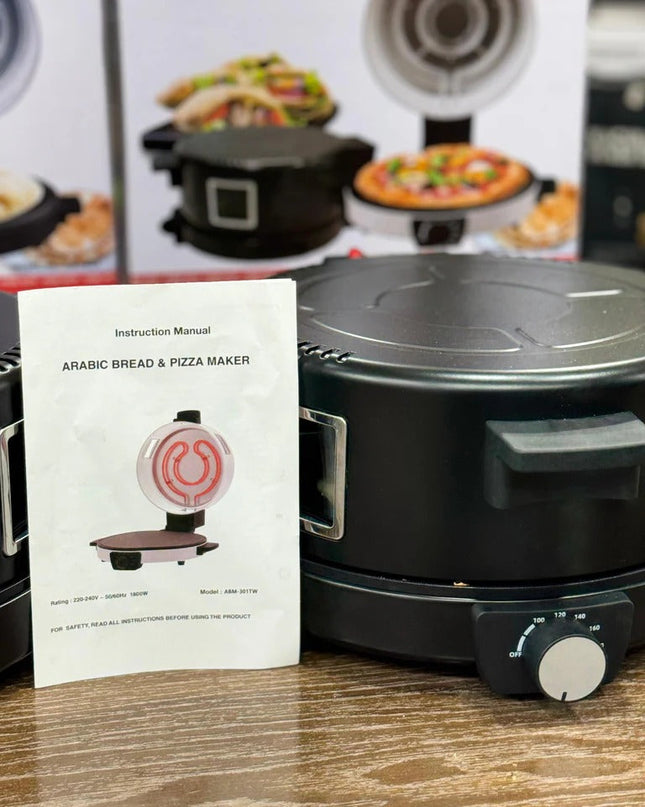Arabic Roti Maker & pizza 🍕 With Adjustable Temperature Knob, Supports Pizza & Pancake, Ck2450