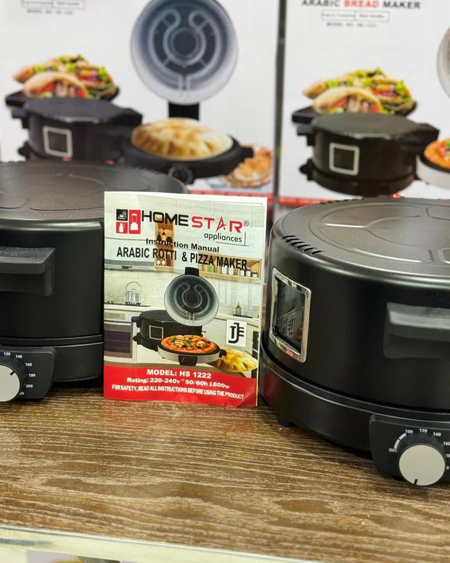 Arabic Roti Maker & pizza 🍕 With Adjustable Temperature Knob, Supports Pizza & Pancake, Ck2450