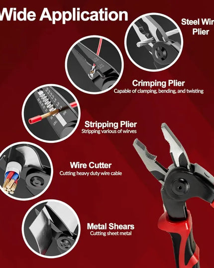 5 in 1 Multifunctional Pliers Interchangeable Head Set Steel Wire Pliers Set