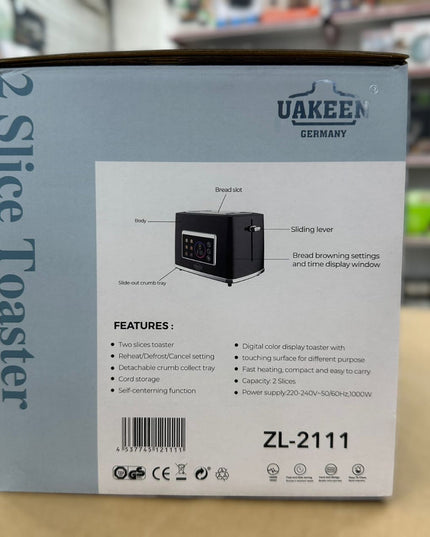 Uakeen Digital Color Display Toaster ZL-2111